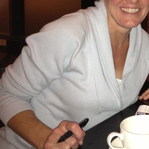 Mododoc tunic sweatshirt v-neck long sleeve periwinkle Small - Picture 13 of 14